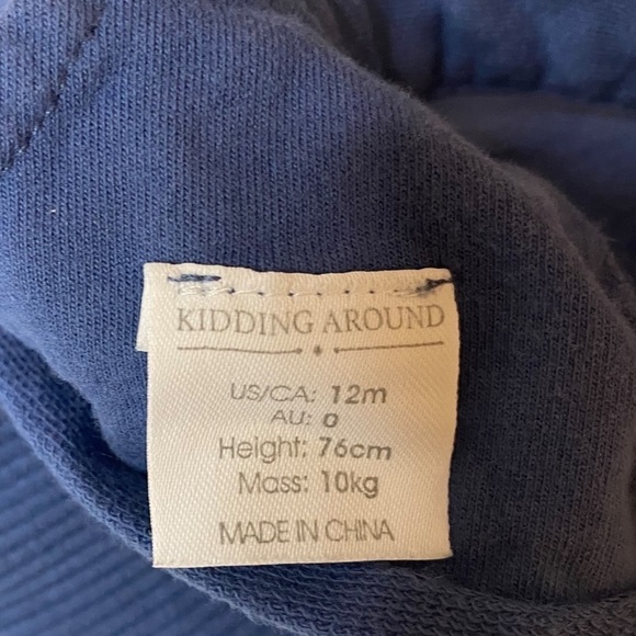 Kidding Around 2 piece overalls and short set size 12 months - Picture 8 of 13